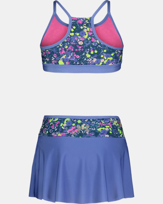 Little Girls' UA Two-Piece Swim Skirt Set, Blue, pdpMainDesktop image number 1